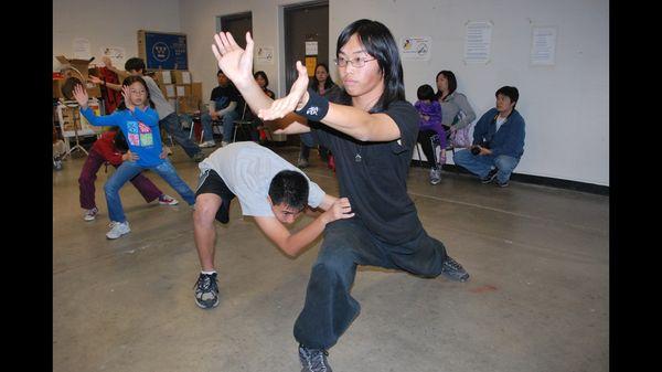 Chinese lion dance class