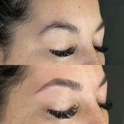 Brow shaping and tinting