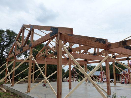 Our custom timber trusses