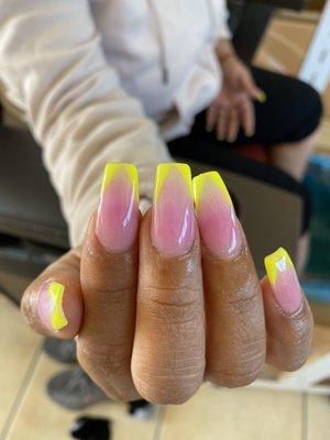 Yellow and pink set