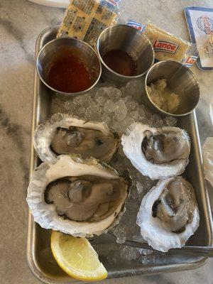 Oysters were yumm. These were Wianno from Nantucket, The oysters are not the same every week. But definitely fresh!