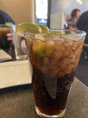 Dirty Coke Zero (lime and coconut)