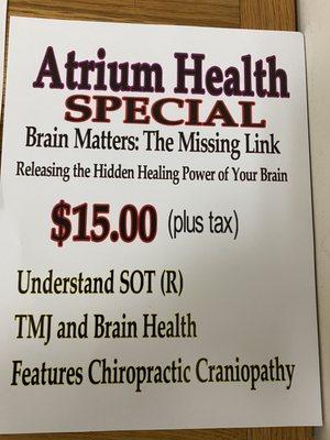 Atrium Health Services: special