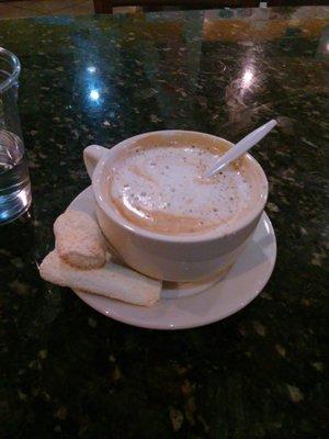 Lg Cappuccino. Served w. Brazilian Cookies on the side