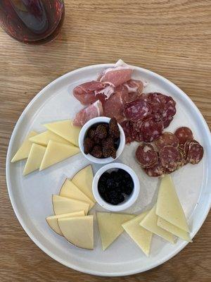 Tatomer Pinot Noir + 50/50 (cheese/charcuterie)