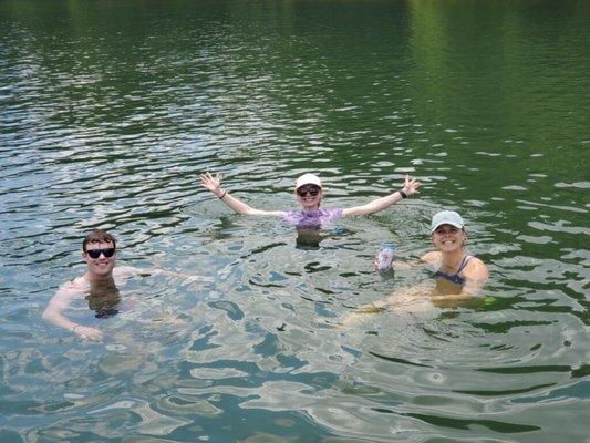 Swimming at greenpond landing beach