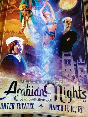 The front cover for Arabian nights.