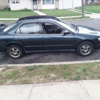 1999 honda accord in for front brake rotor and pads replacement  along with front axle and tie rod replacement.