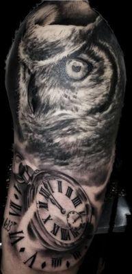 Owl and clock