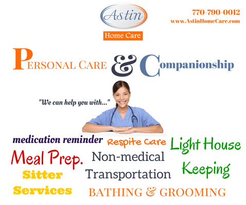 In Home Care Services in Atlanta is Astin Home Care's specialty.