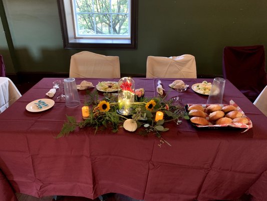 The rose themed table