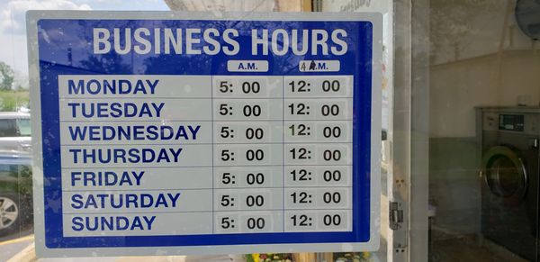 New hours