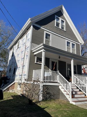 Cedar clapboard siding repair