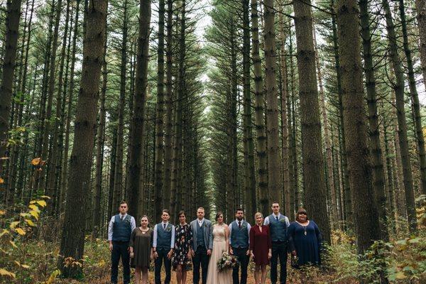 Bridal party at Oak Openings