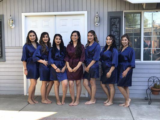 Makeup on these beautiful bridesmaids