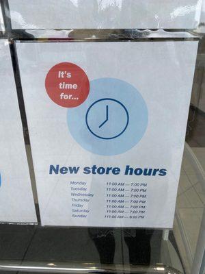 01/05/2021 new store hours!