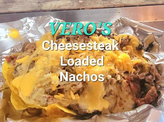 Cheesesteak loaded nachos