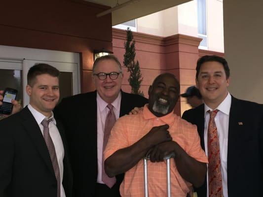 Mr. Neal, his client, and trial team after record $1,000,000 jury verdict in Thomson, Ga. (2015)