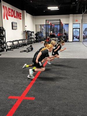 Pride Soccer Team working on speed