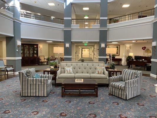 Seating area in the atrium