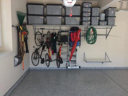 Durable garage shelving.