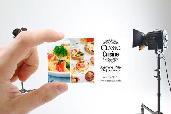 Caribbean Cuisine Custom Business Card Design