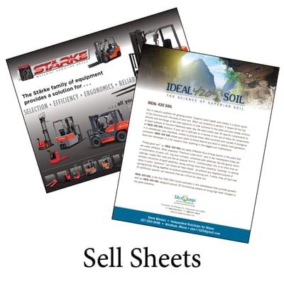 We are your source for quality Sell Sheets, so call us today and let us supp0ly you with just what you are looking for!.