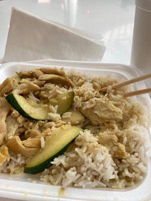 Yellow Curry and steamed rice