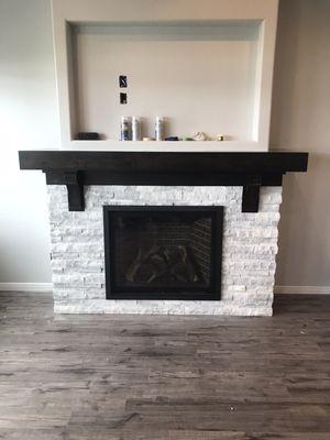 Stain and clear mantle.