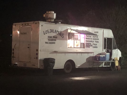 food truck parked beside Family Dollar