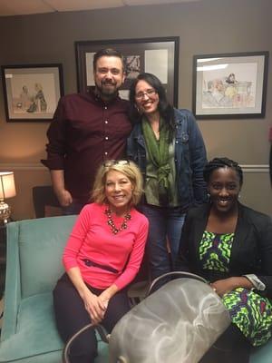 Our team-Seated from left Laura of the Lauralaw name, Jayne Bart-Plange, in back-Timothy Black, Maddy Cruz-office manager.