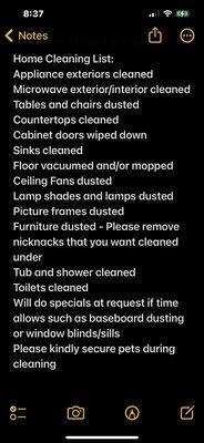 Detailed Home Cleaning