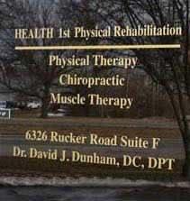 Door entry for HEALTH 1st Physical Rehabilitation.  Physical Therapy and Chiropractic services.