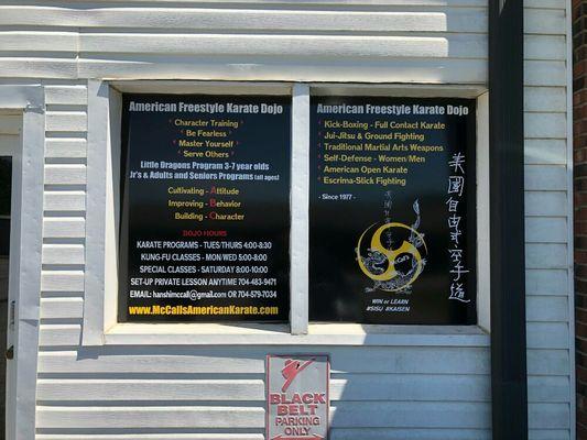 Window graphics for this local dojo.