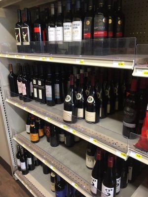 Decent size wine and alcohol including hard liquor.