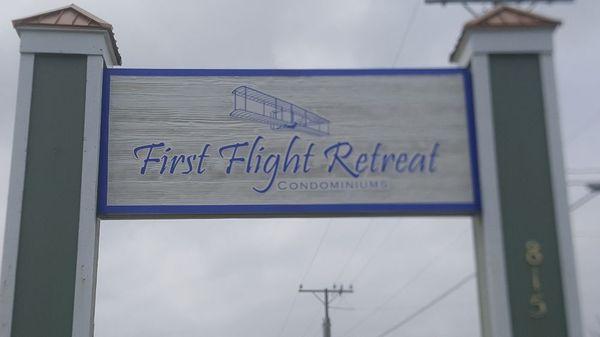 First Flight Retreat Sandblasted sign