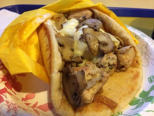 Chicken Breast Gyro w/ Swiss Cheese & Mushroom Sauté