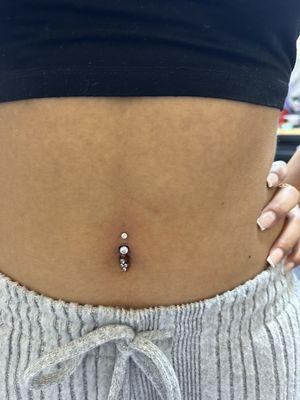 Belly button piercing