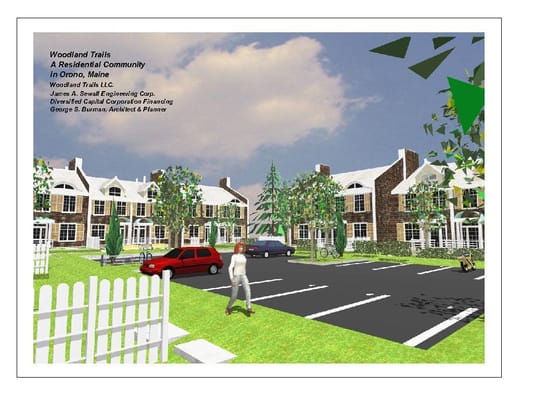 This affordable housing development is located on a hillside site next to the University of Maine campus in Orono  ...