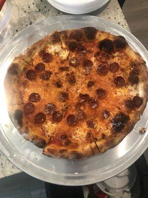 Classic pepperoni pie