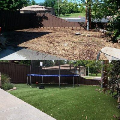 Artificial turf install