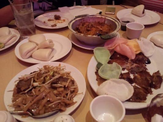 Peking duck, beef chow fun, braised oxtail