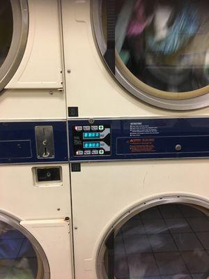 These 2 dryers start at 8 minutes instead of 10, and you don't get refunded not even a quarter!