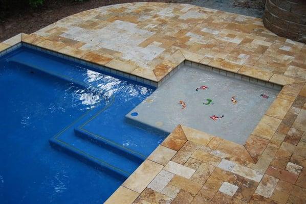 Excellent deck work and amazing gunite color!