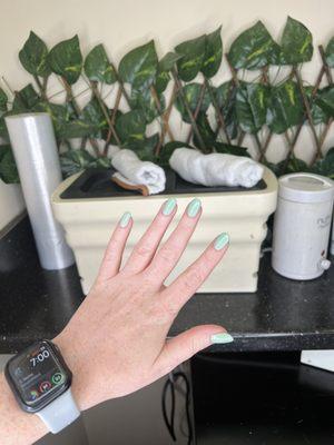 Mint nails to finish out the summer