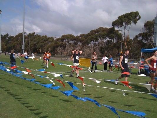 Runners coming back in tired but happy