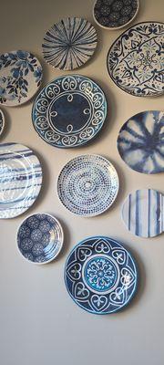 A few decorative plates, Greek style.