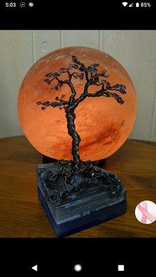 Himalayan salt stone lamps and semi precious gemstone trees for sale