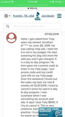 Check our this yelp review and see how they treat there customers