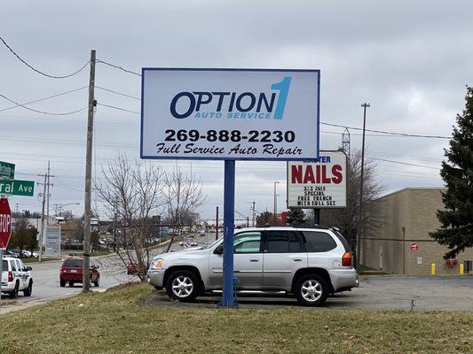 Sign facing Westnedge Avenue